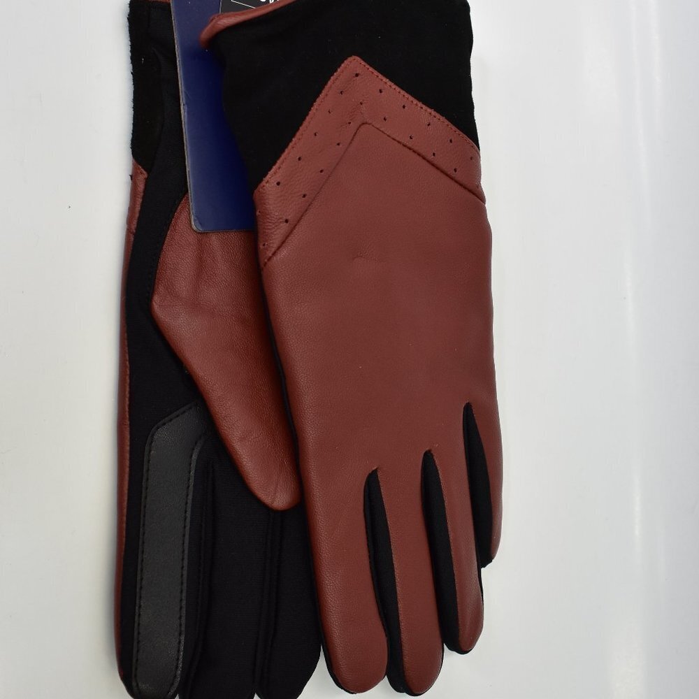 ISOTONER genuine leather smart touch WOMEN GLOVES‎ SZ L/XL